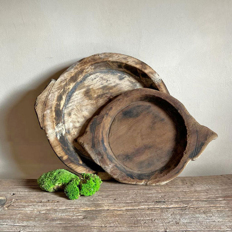 Vintage Wooden Chapati Bowl | Small