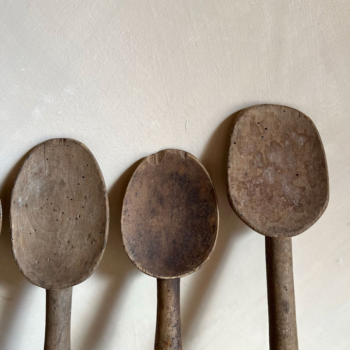 Antique wooden dairy spoons
