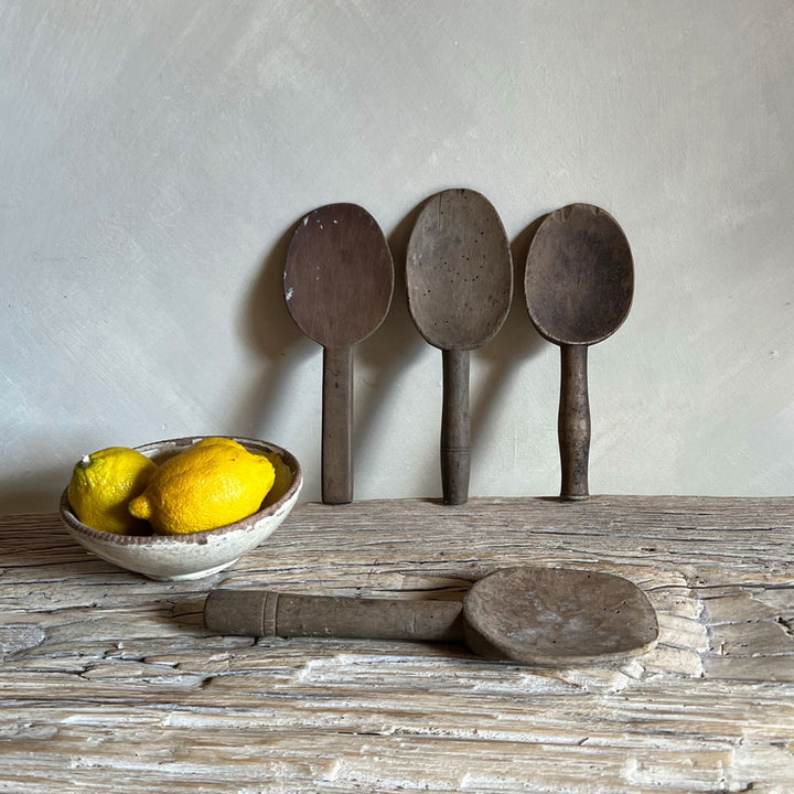 Antique wooden dairy spoons