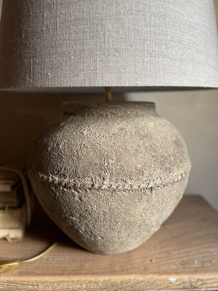 Rustic Stone Table Lamp | Large