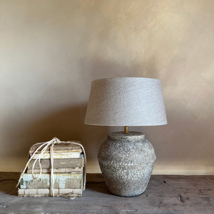 Rustic Stone Table Lamp |Small
