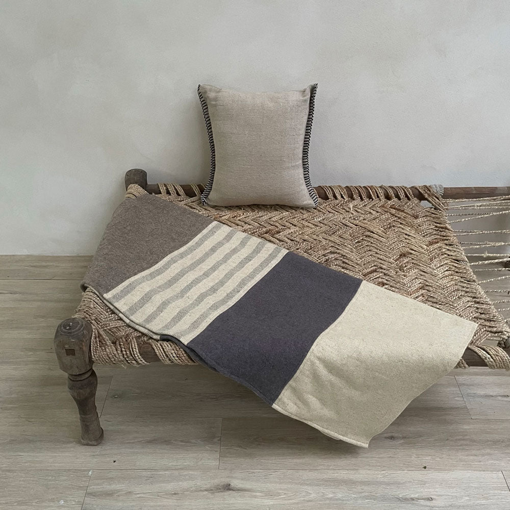 Contrast stripe throw | Afghanistan Collective