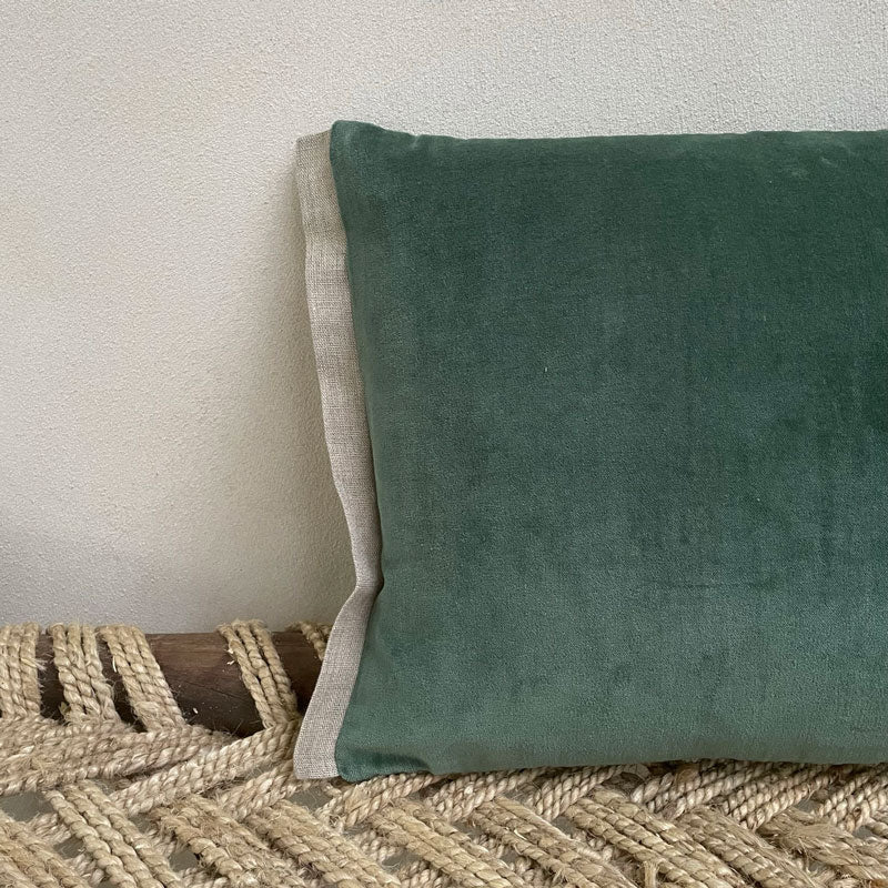 Rectangular Velvet Cushion Jade