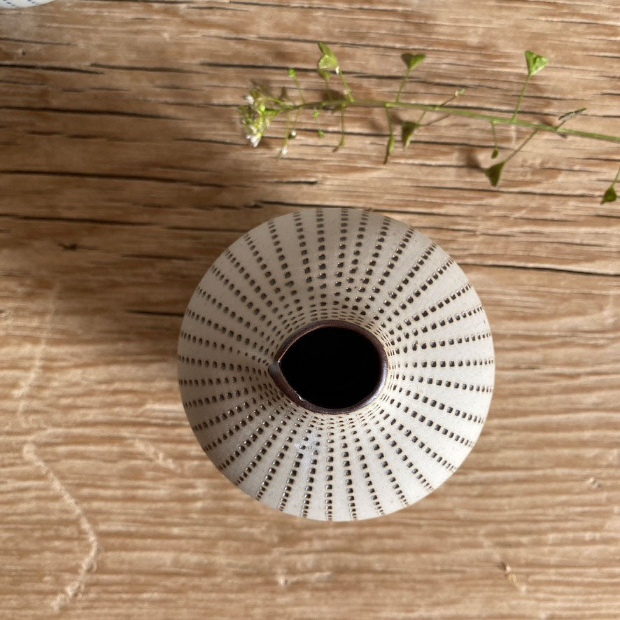 Small handmade ceramic vase | Urchin Brown