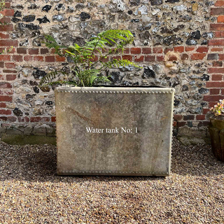 Vintage galvanised water tanks