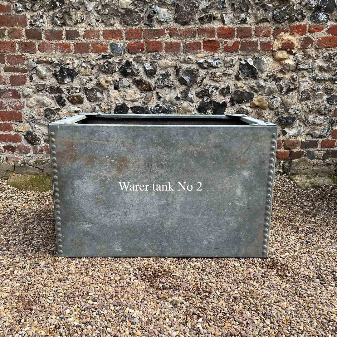 Vintage galvanised water tanks