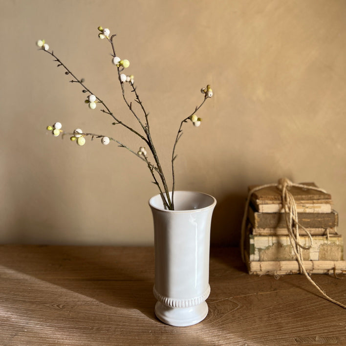 Ottalie White Tapered Vase