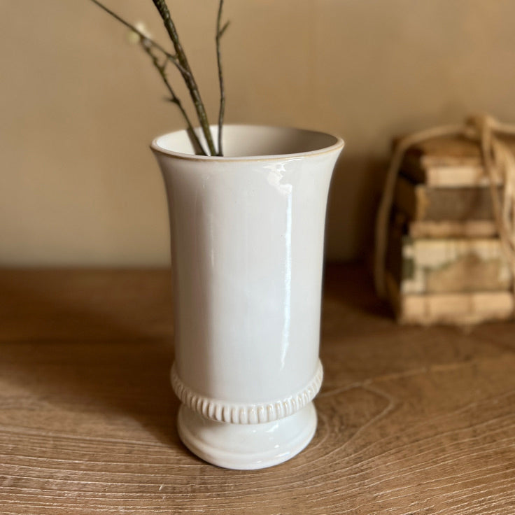 Ottalie White Tapered Vase
