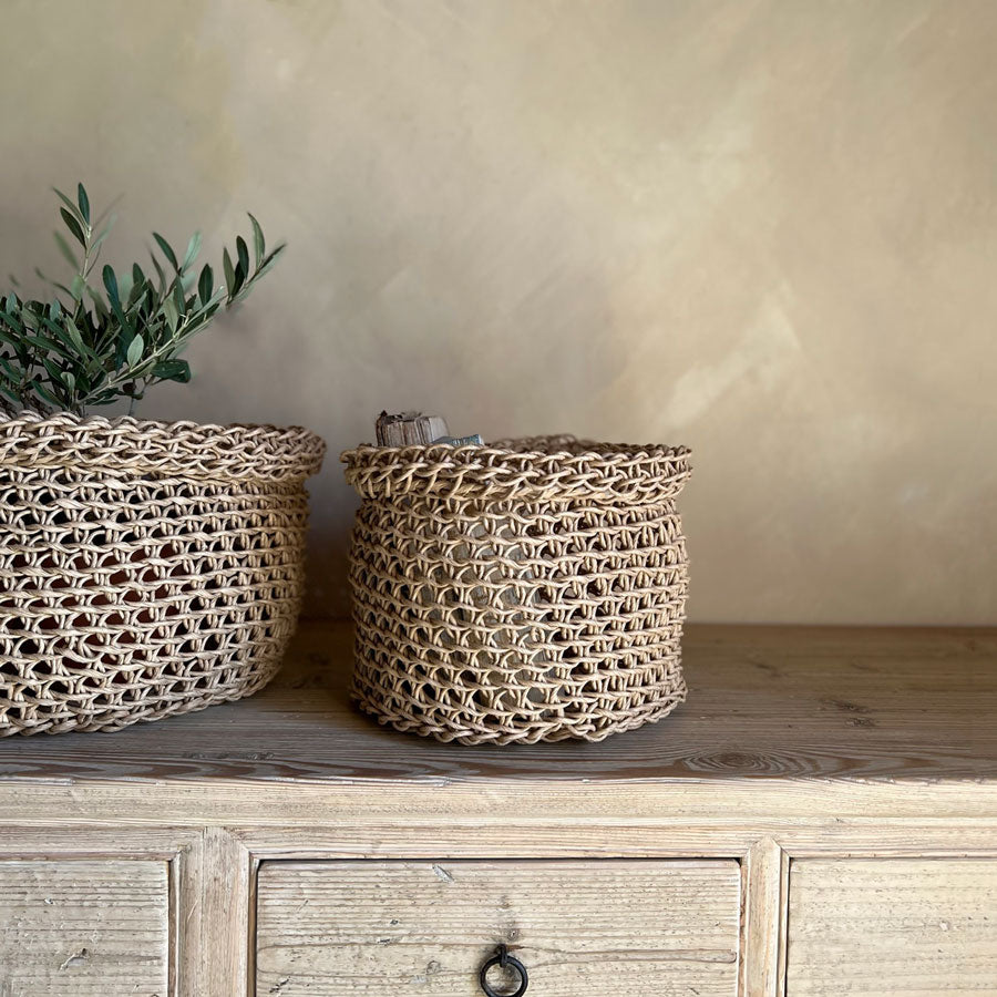 Woven Paper Basket Small