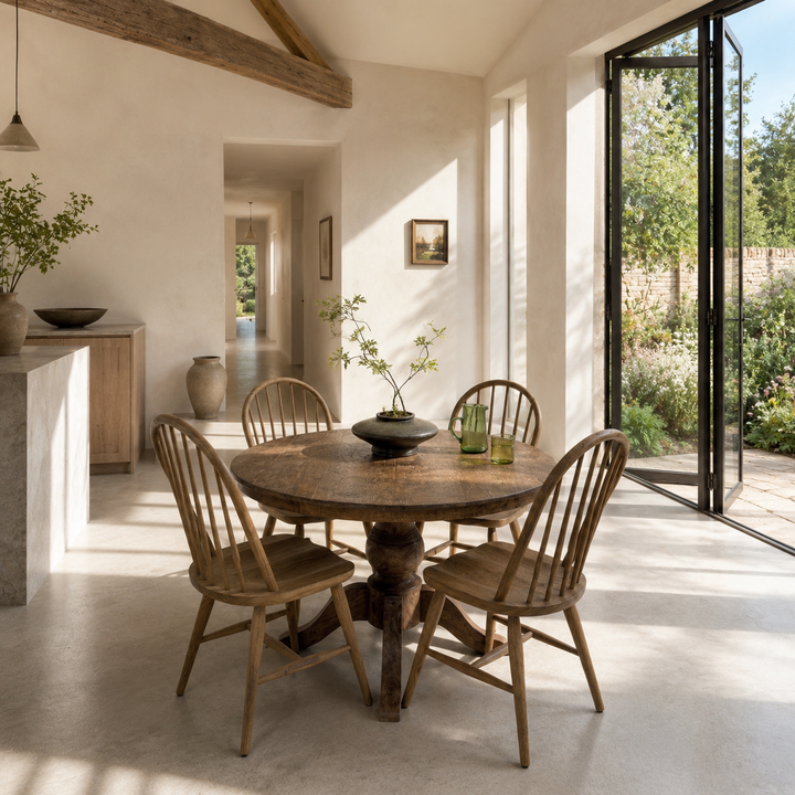 York Reclaimed Teak Round Dining Table | Solid Salvaged Teak